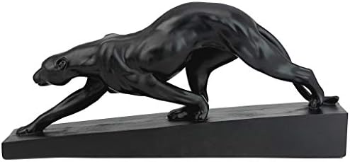 Design Toscano Panther on the Prowl Art Deco Statue 16 Inch Black