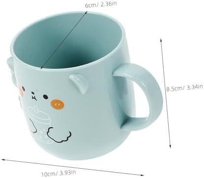 2Pcs Cute Bear Design Reusable Plastic Tumblers for Toothbrush