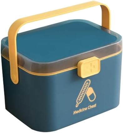 Portable Medicine Cabinet with Lock and Handle