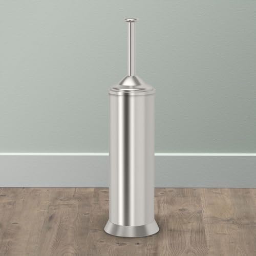 Gatco 1485 Toilet Brush with Canister Satin Nickel