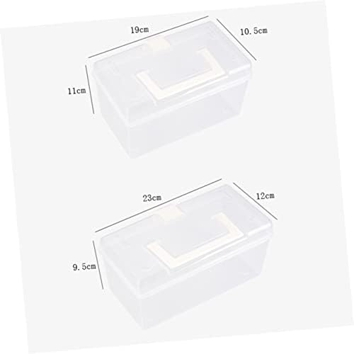 HAPINARY 2pcs Portable Medicine Cabinet Organizer with White Buckle Design