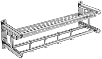 LIFKOME Bathroom Storage Rack with Movable Hooks