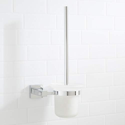 Signature Hardware Albury Wall-Mount Toilet Brush Holder - Chrome