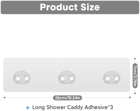 Lsnisni 3 Pack Waterproof Adhesive Strips for Shower Caddy