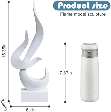 Dosker White Flame Sculptures Home Decor