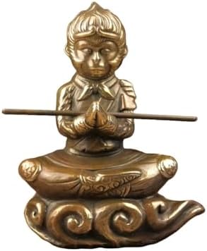 Julrybox Pure Copper Wukong Statue Brass Decor Figurine
