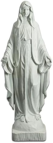 Val Gardena Our Lady of Grace Wood Resin Statue 50 Tall