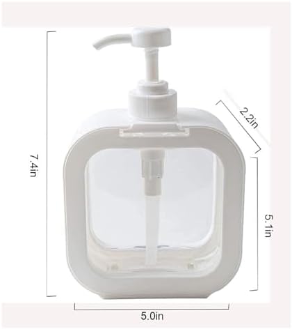 White Large-Capacity Dispensing Soap Dish for Shampoo and Hand Sanitizer