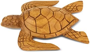 Hand Carved Wooden Tortoise Statue - 95 Long Home Decor