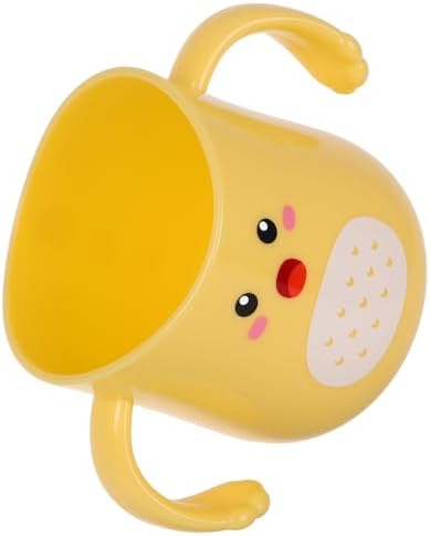 Impact Resistant Toothbrush Mug with Double Handles Cartoon Design