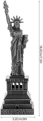 Gray Metal Statue Figurine New York City Landmark Decor