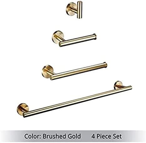 ALDEPO 4-Piece Stainless Steel Towel Bar Rack Bathroom Hardware