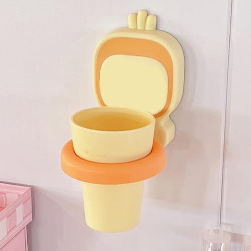 PRETYZOOM Wall-Mounted Toothbrush Holder with Cup 1