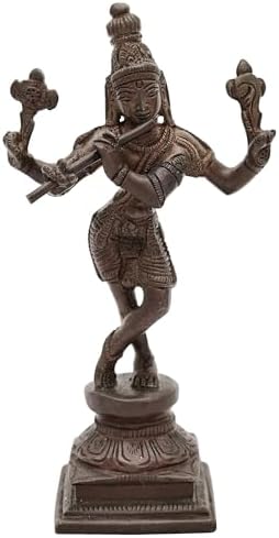 Brass Krishna Cosmic Form Statue Pooja Decoration