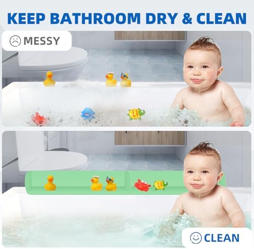 Resseor Splash Guard for Kids Tub - 2 Packs Green