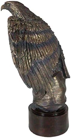 Ebros Gift Patriotic Bald Eagle Flag Statue