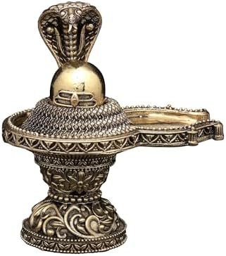 Exotic India Small Superfine Shiva Linga Brass Statue