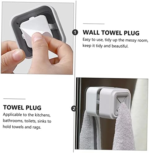 GLEAVI 4Pcs Wall Mounted Towel Racks No Drill Design