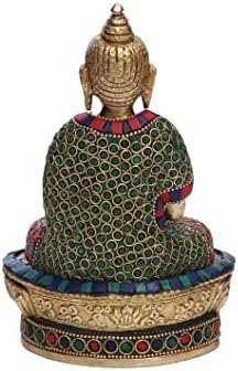 Brass Buddha Statue 18 CM Meditating Figurine