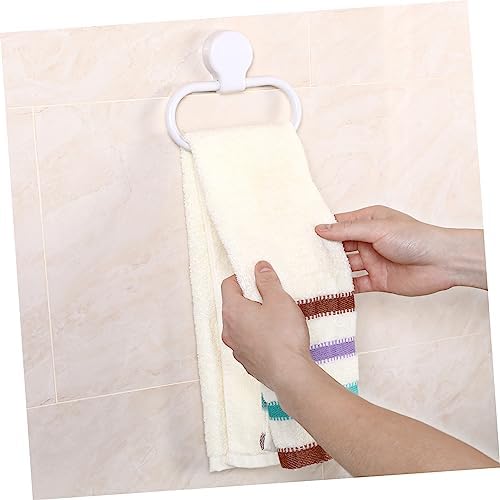 HOMSFOU Self Adhesive Towel Rack Pink Durable No Drill