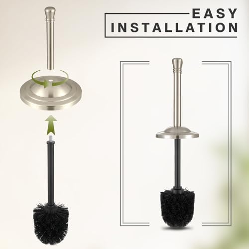 Hioflyme Toilet Brush with Holder Durable and Splash-Resistant