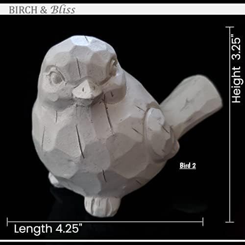 Birch Bliss Chubby White Birds - Set of 2
