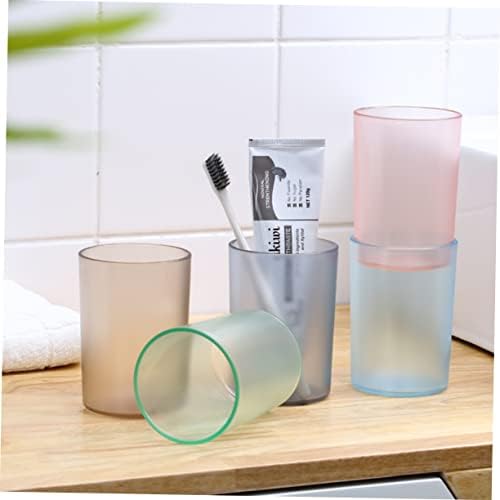 Fondotin Transparent Toothbrush Cups for Adults and Kids