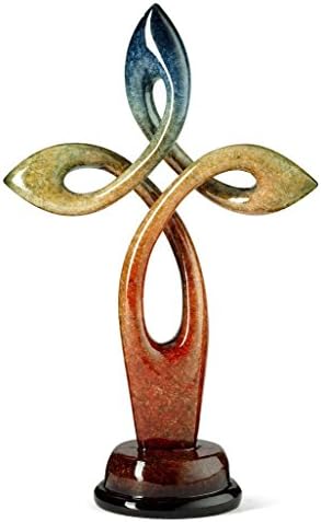 Wild Wings Atone Cross Sculpture by Lawrence Oliver
