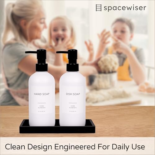 ShatterFree Soap Dispenser Set - 16 oz PET Plastic with Pump Tray