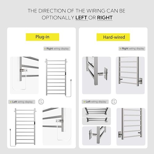 PBhusri 10-Bar Electric Towel Warmer with Timer