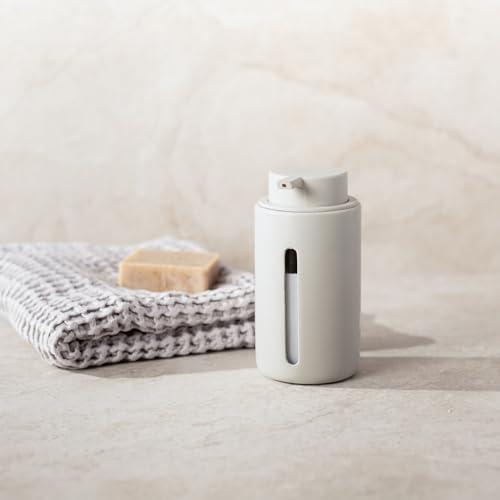 Gray Soap or Lotion Dispenser with Display Window