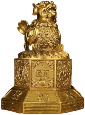 Usoway Pure Bronze Turtle Feng Shui Figurine Gold