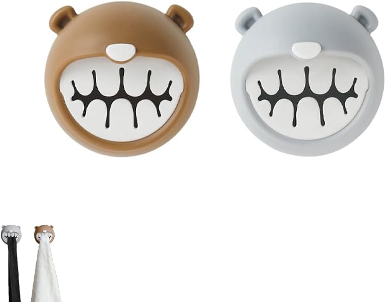 MayFancy Adorable Bear Adhesive Hooks 2pcs