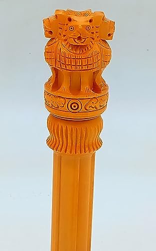 Wooden Ashoka Pillar 8 Inch Desk Table Decoration