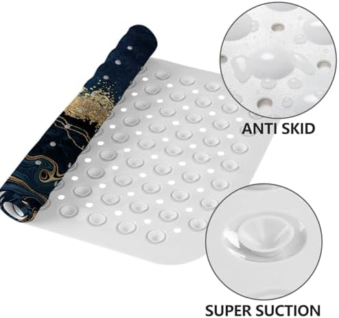 LNOND Marble Bath Tub Mat Non Slip 40 X 16 Inch