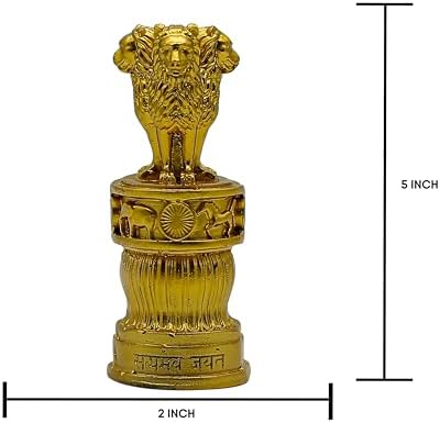 Samyuktha Ashoka Pillar Stambh 5 Inch Sculpture