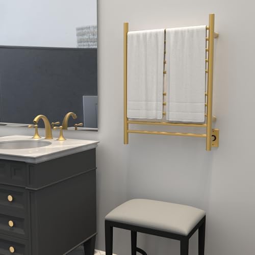Amba RWH-SSB Satin Brass Towel Warmer 10 Bar Combo