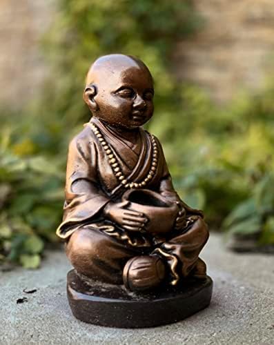 OLOMA Mini Concrete Buddha Statue for Zen Garden