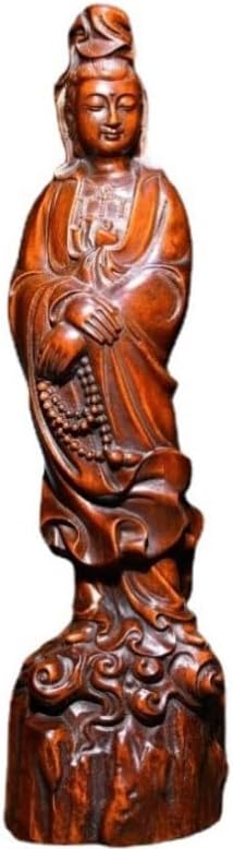 Handcrafted Guanyin Kwan-yin Statue with Prayer Pearls