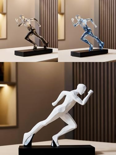Modern Art Runner Resin Figurine Black Base