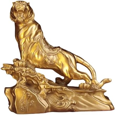 Usoway Copper Tiger Statue Office Home Decor Accents