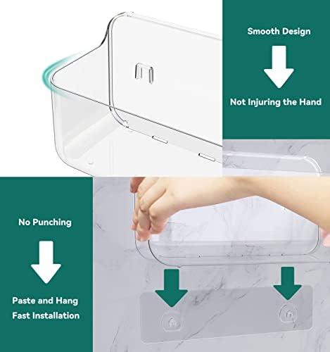 AmazonBasics 5 Pack Clear Acrylic Shower Caddy 1
