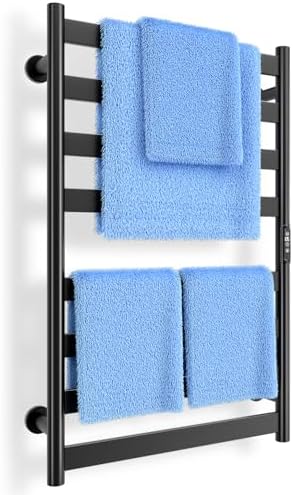 Poloma Paraheeter Towel Warmer with LED Display and Timer Matt Black