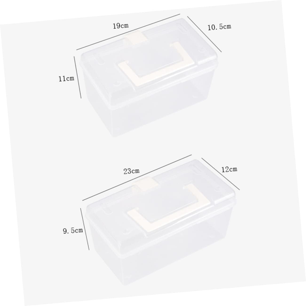 HAPINARY 2pcs Portable Medicine Cabinet Organizer with White Buckle Design