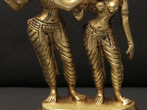 5-Inch Dancing Lord Shiva Parvati Brass Statue