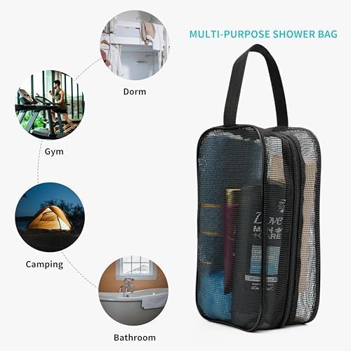 REDSINDA Mesh Shower Caddy Bag for Travel and Gym