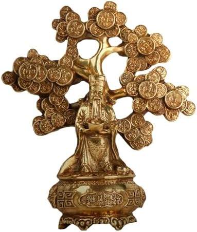 Usoway Copper Wealth God Tree Collectible Figurine