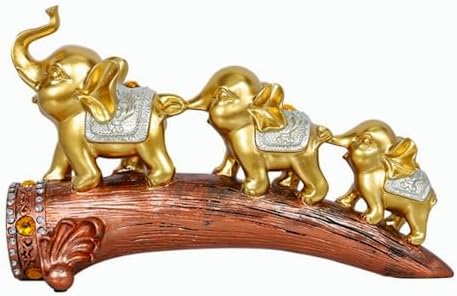 Resin Elephant Figurines Set of 3 Decorative Home Statue