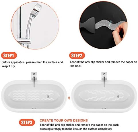 Secopad 36 PCS Non Slip Bath Stickers with Scraper