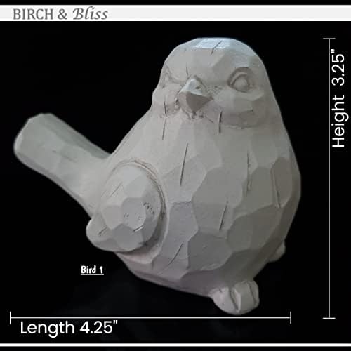 Birch Bliss Chubby White Birds - Set of 2